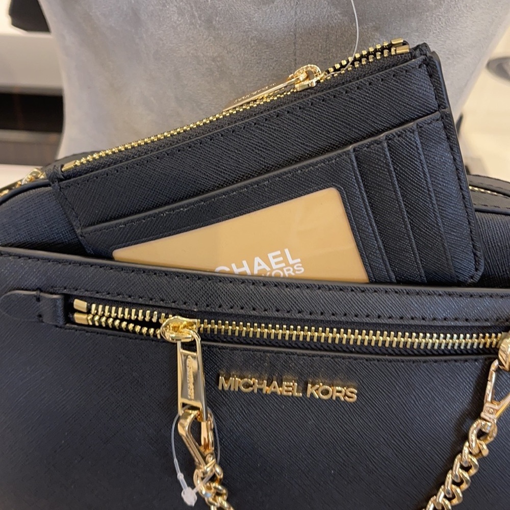 Michael Kors Jet Set Travel Small Leather Top Zip Coin Pouch With ID - Picture 11 of 13